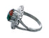 Southwestern Manmade Multicolor Inlay Sterling Silver Ring Size 7-1/2 JX131079